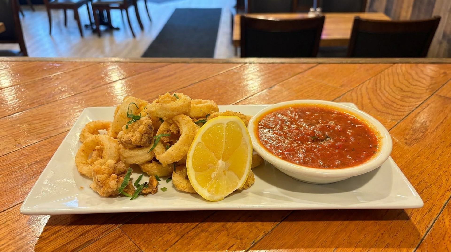 Start with the calamari